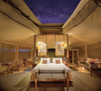 The adjustable motorized roof opens to present a stunning view of the African night sky 