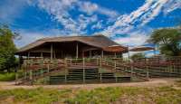 Lounge and guest dining area at Mbali Mbali Tarangire River Camp 