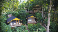 The chalets 'up the mountain'