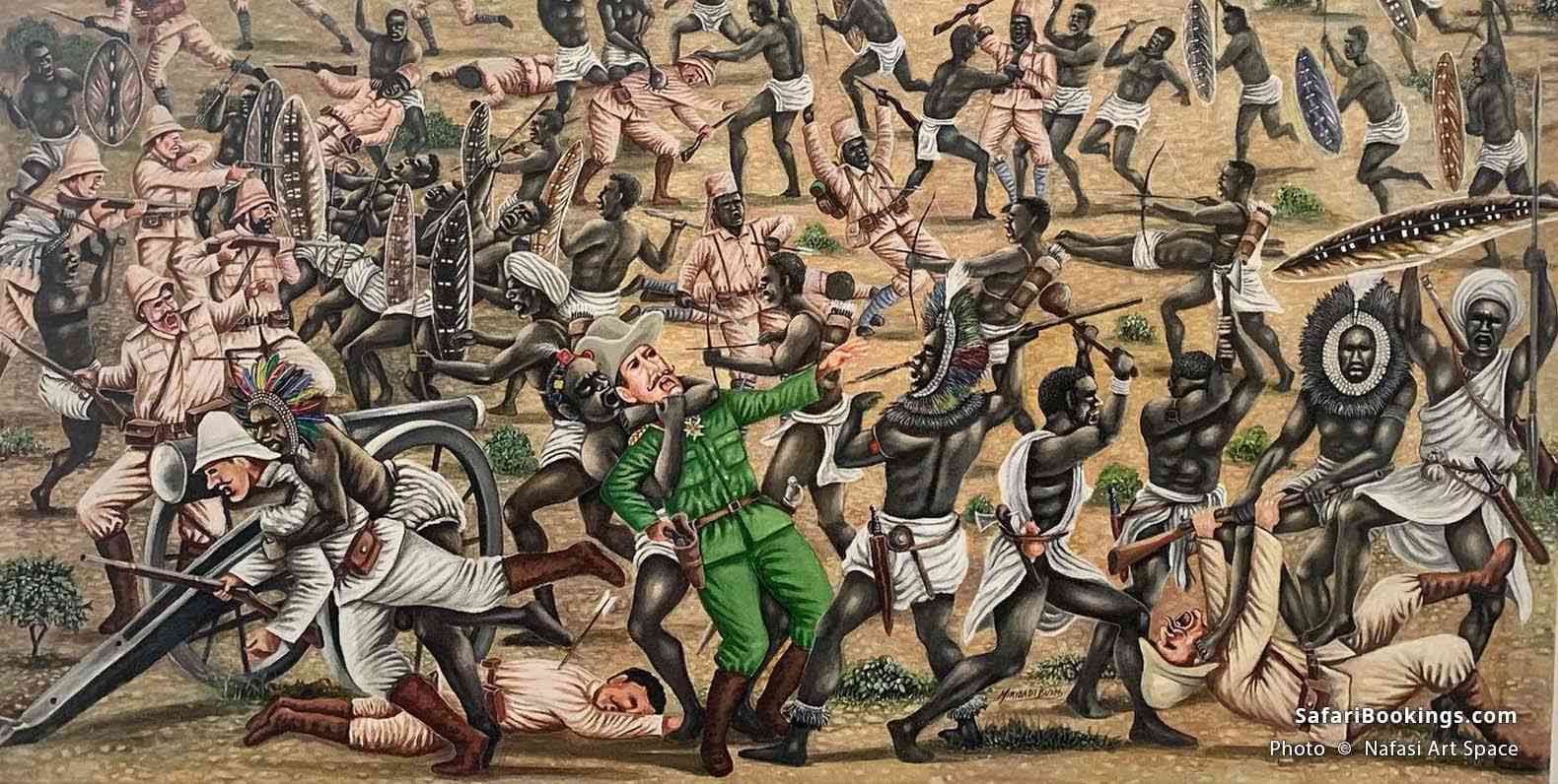 Painting by Bush Mikidadi for East Africa Art Biennale