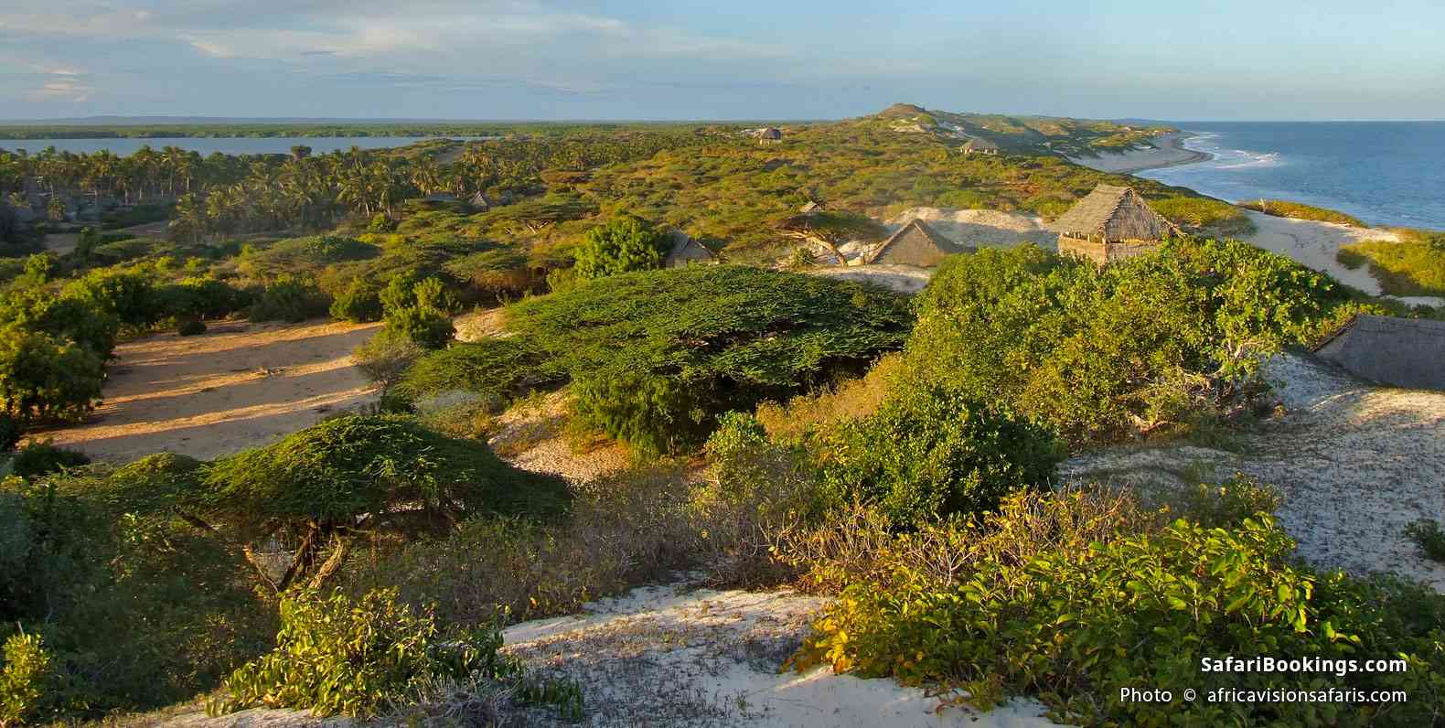 Aerial view of Kiwayu Island