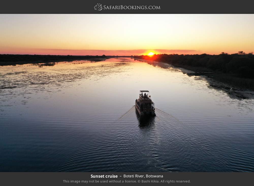 Sunset cruise on the Boteti River in Boteti River, Botswana