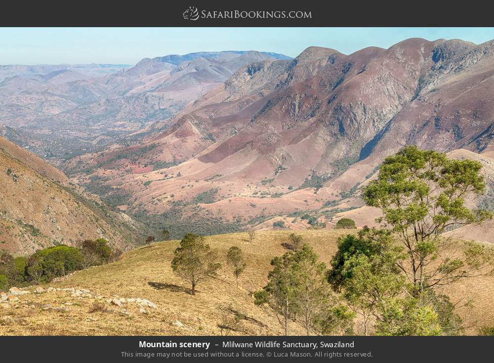 Mountain scenery, Mlilwane WS in Mlilwane Wildlife Sanctuary, Eswatini