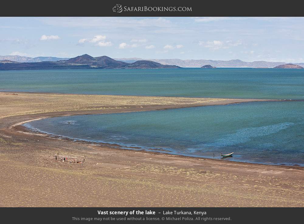 Vast scenery of Lake Turkana in Lake Turkana, Kenya