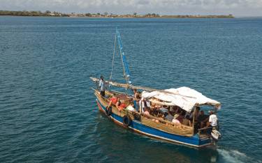 Dhow crossing to Wasini Island