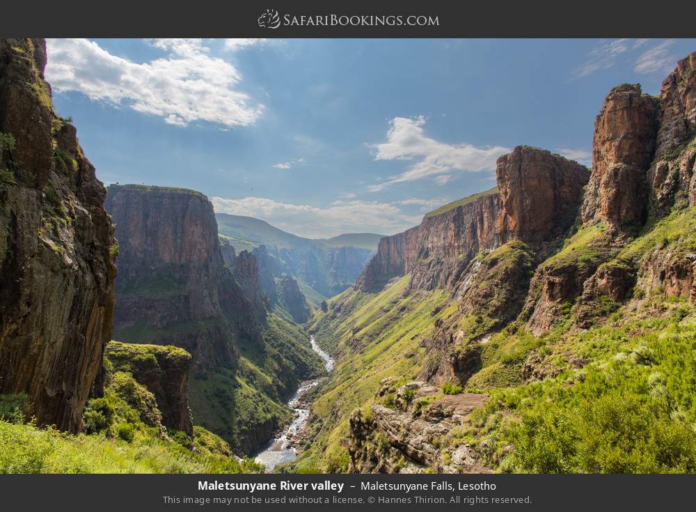 Maletsunyane River valley, Maletsunyane Falls in Maletsunyane Falls, Lesotho