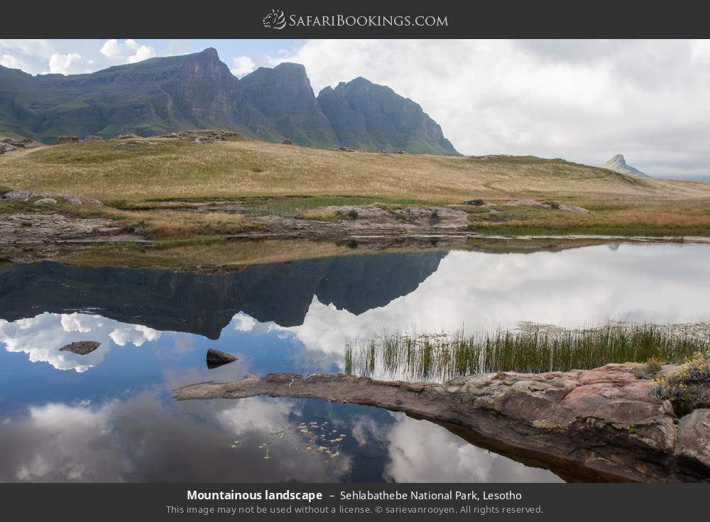 Mountainous landscape in Sehlabathebe National Park, Lesotho