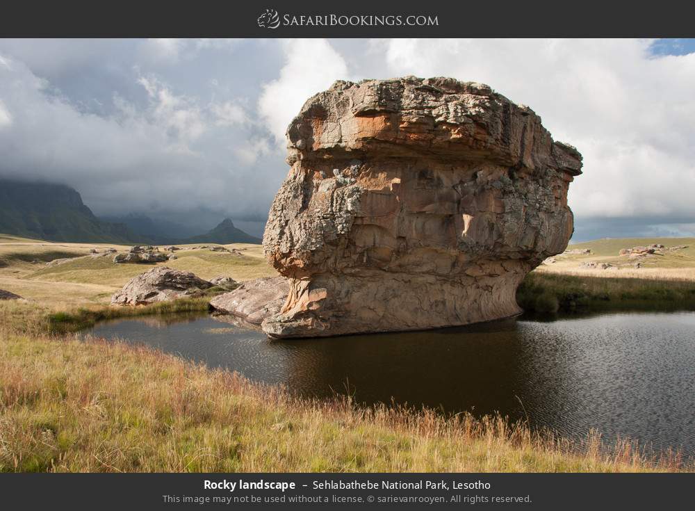 Rocky landscape, Sehlabathebe NP in Sehlabathebe National Park, Lesotho