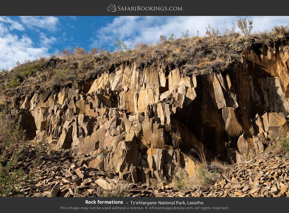 Rock formations in Ts'ehlanyane National Park, Lesotho