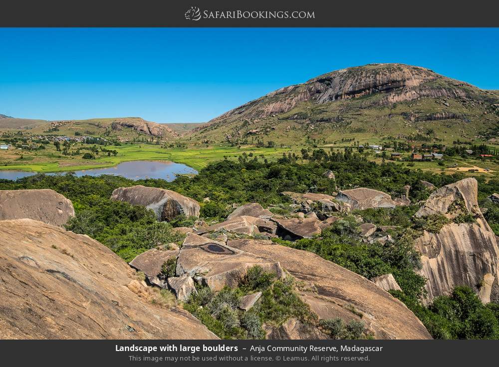 Landscape with large boulders in Anja Community Reserve, Madagascar