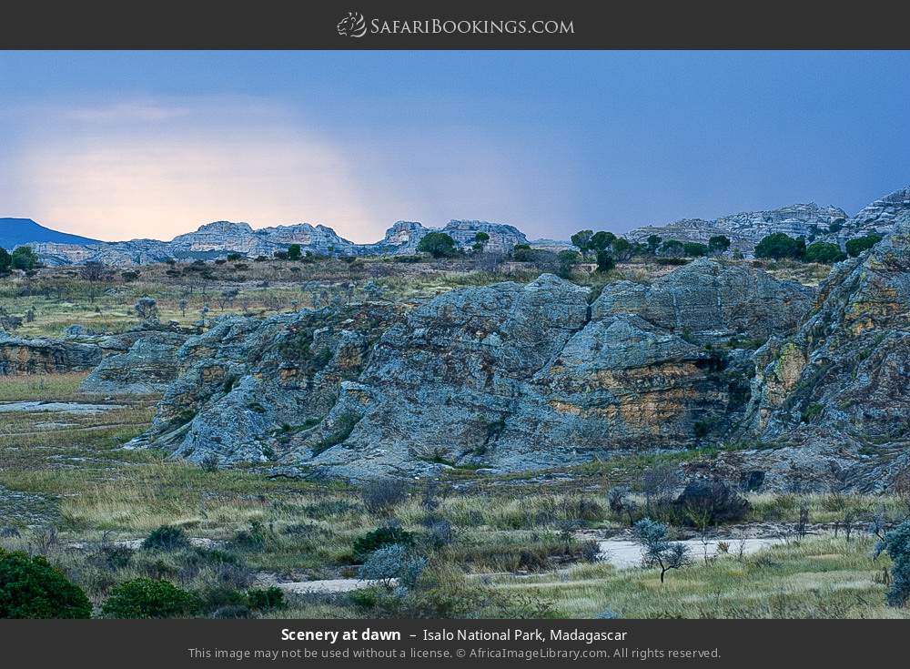 Scenery at dawn in Isalo National Park, Madagascar