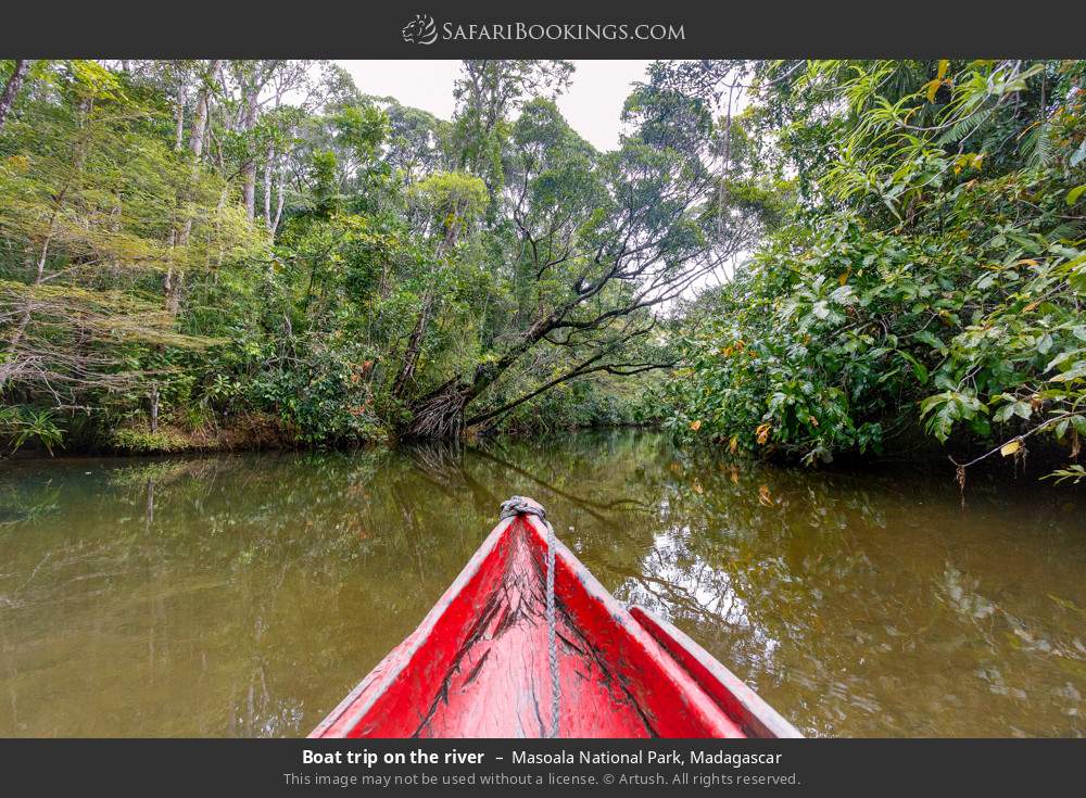 Boat trip on the river in Masoala National Park, Madagascar