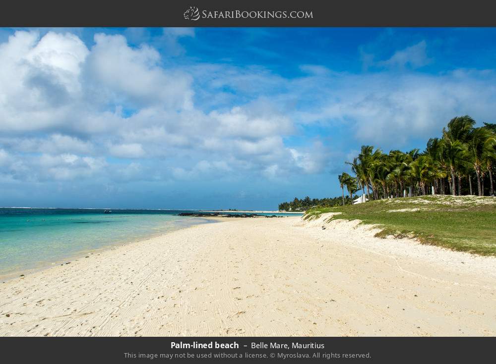 Belle Mare Beach in Belle Mare, Mauritius