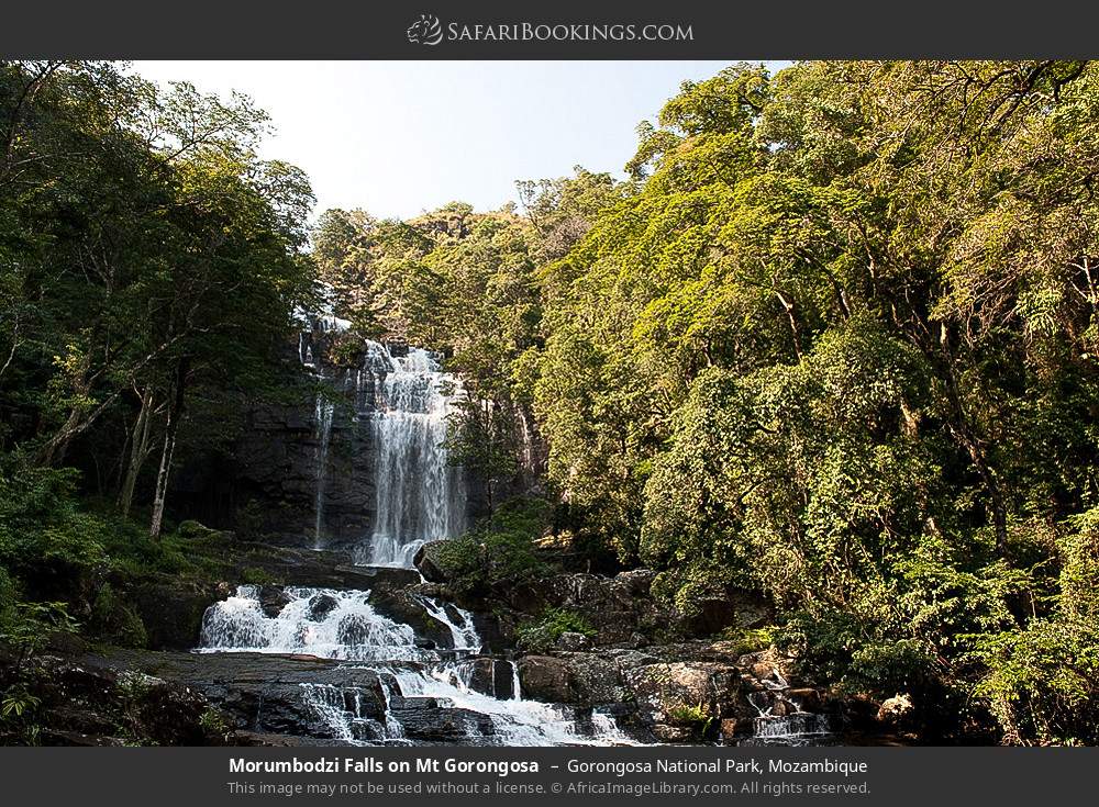 Morumbodzi Falls on Mt Gorongosa in Gorongosa National Park, Mozambique