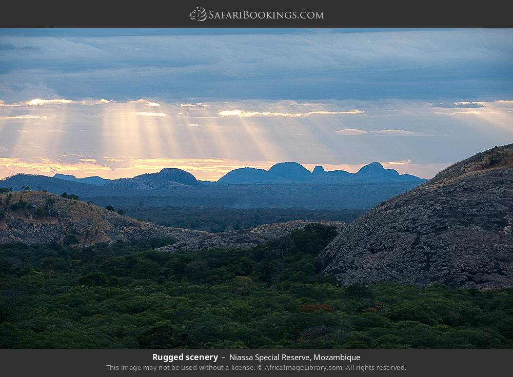 Rugged scenery in Niassa SR in Niassa Special Reserve, Mozambique