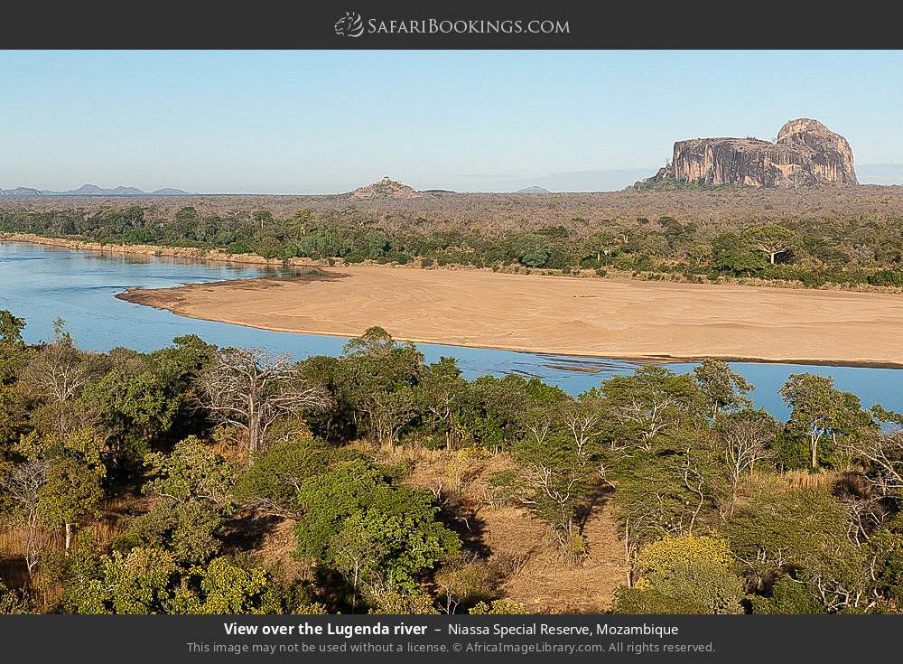 View over the Lugenda River in Niassa Special Reserve, Mozambique