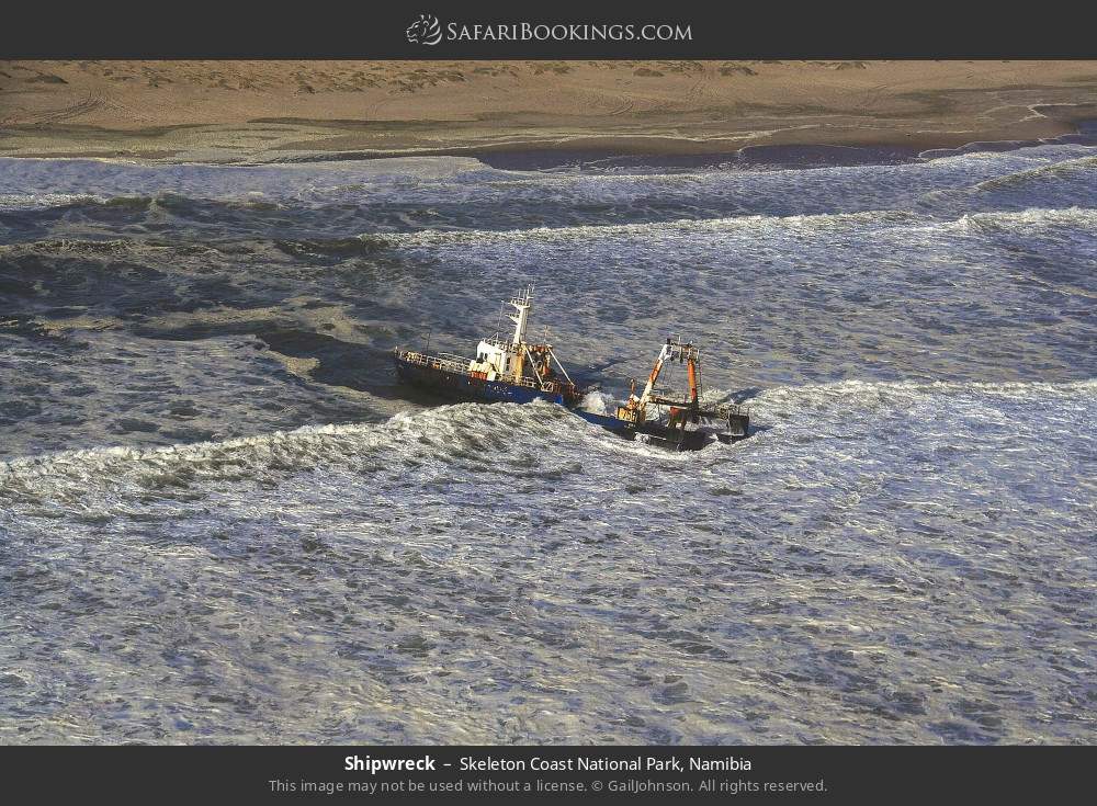 Shipwreck in Skeleton Coast National Park, Namibia