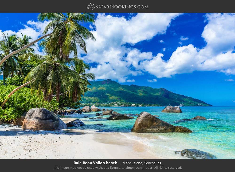 Baie Beau Vallon Beach in Mahé Island, Seychelles