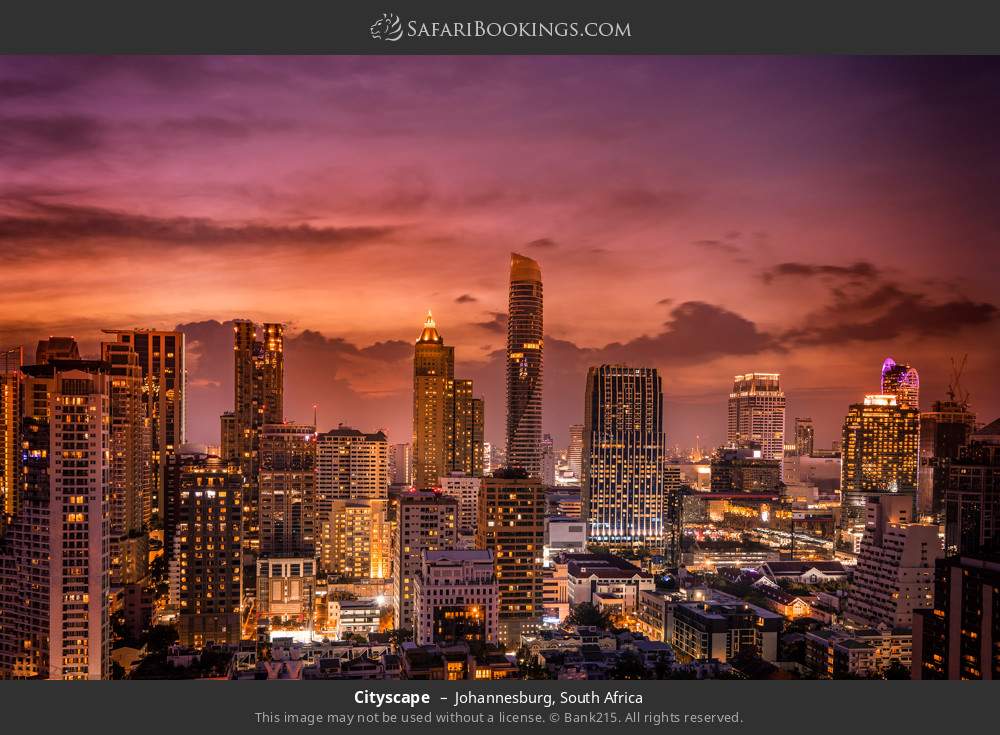 Johannesburg cityscape in Johannesburg, South Africa