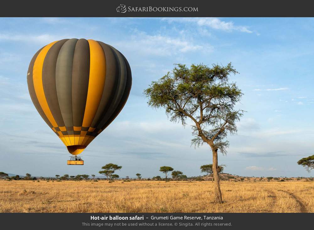 Hot-air balloon safari in Grumeti Game Reserve, Tanzania
