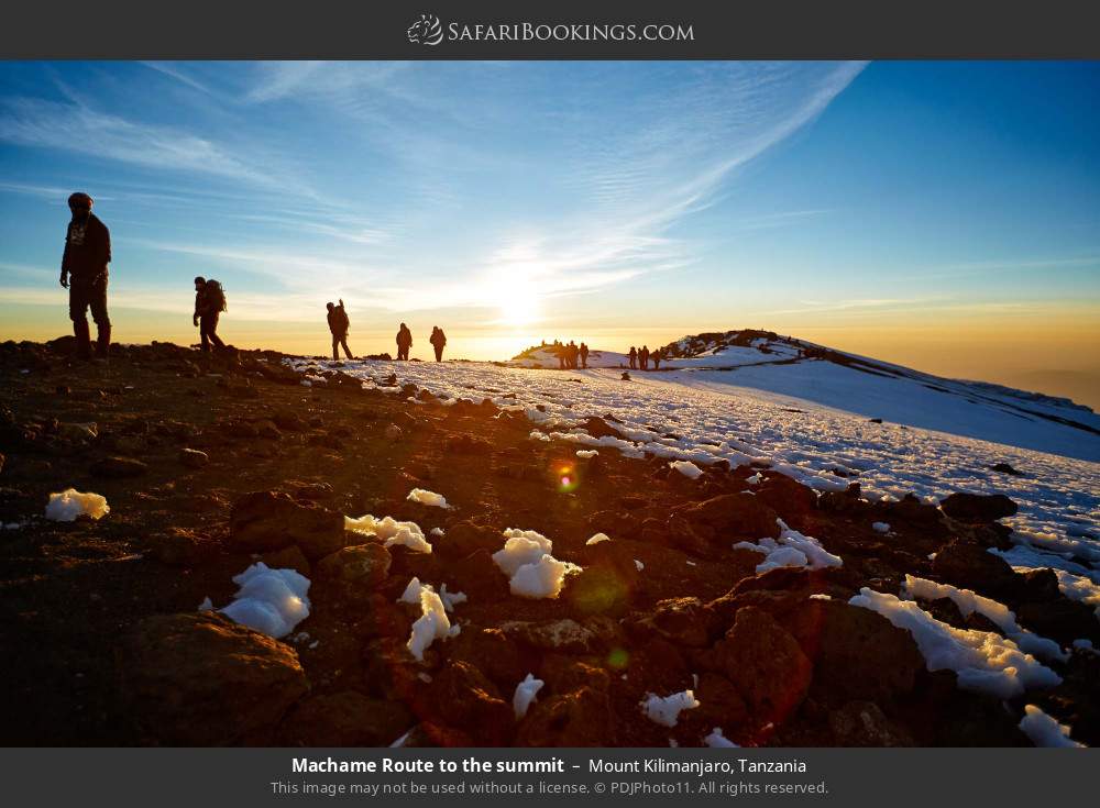 Machame Route to the summit of Mt Kilimanjaro in Mount Kilimanjaro, Tanzania