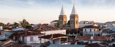 Rooftop view over the town