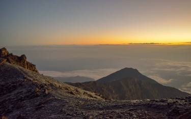Sunrise above the clouds