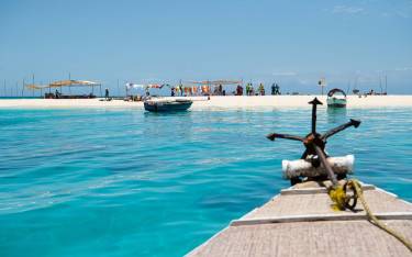 Thumbnail of Boat approaching Nakupenda Beach