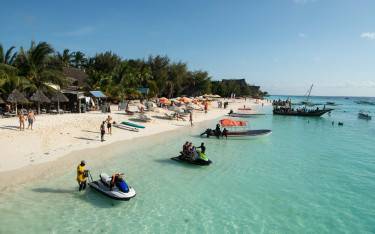 People enjoying the beach