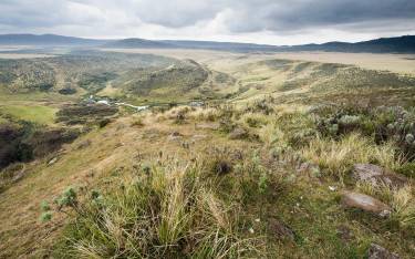 View into the crater