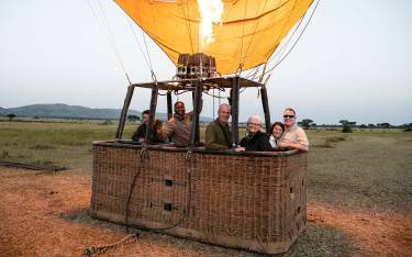 Ready for takeoff on a hot-air balloon safari