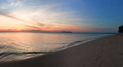 Sunset over the ocean