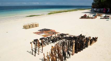Souvenirs for sale on the beach