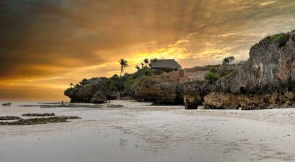 Beach at low tide