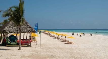 Beach chairs on Muyuni Beach