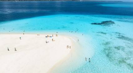 Sandbank in the sea