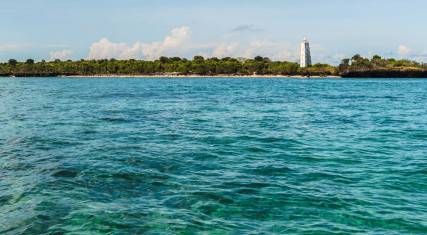 View of the island from the sea