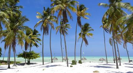 Paje beach scene