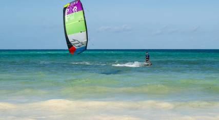 Kitesurfer at Kiwengwa Beach
