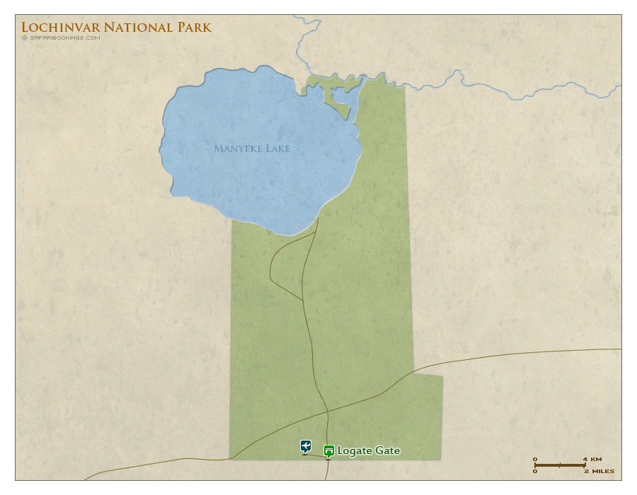 Detailed Map of Lochinvar National Park