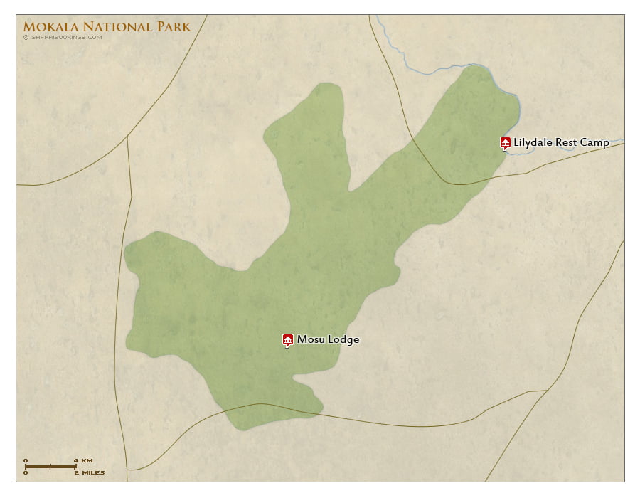 Detailed Map of Mokala National Park