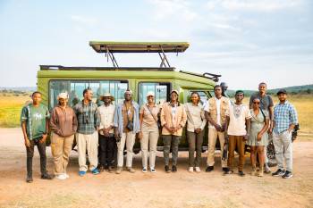 Ever Retreat Tour Team on a safari 
